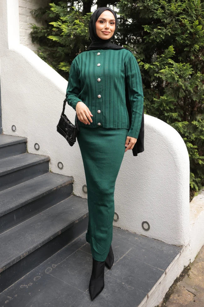 Velmoda Crop Hırka Triko Elbise