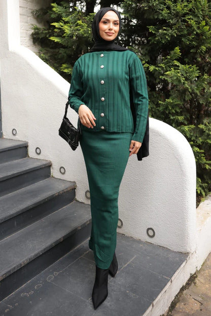 Velmoda Crop Hırka Triko Elbise